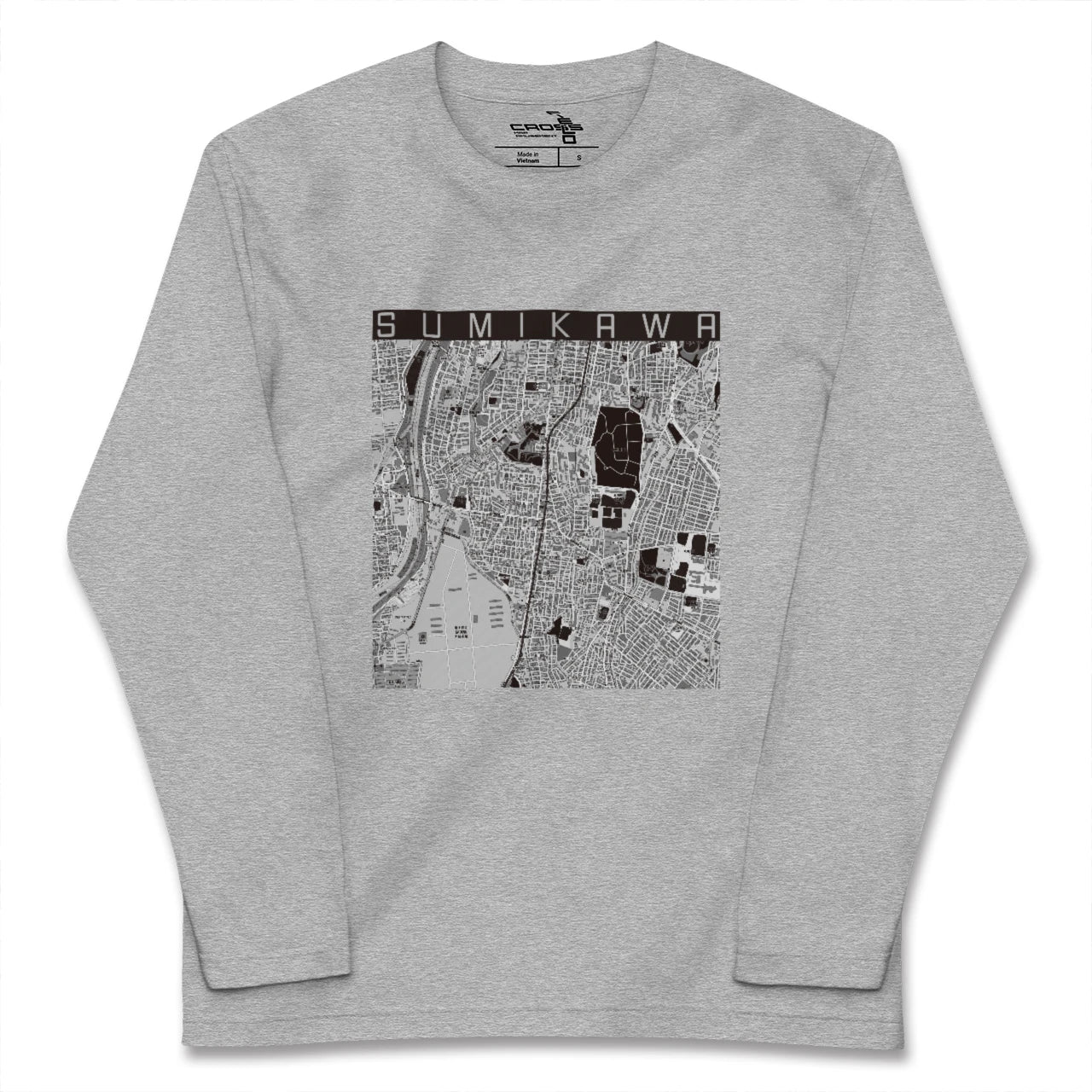 【澄川(北海道)】地図柄ロングスリーブTシャツ