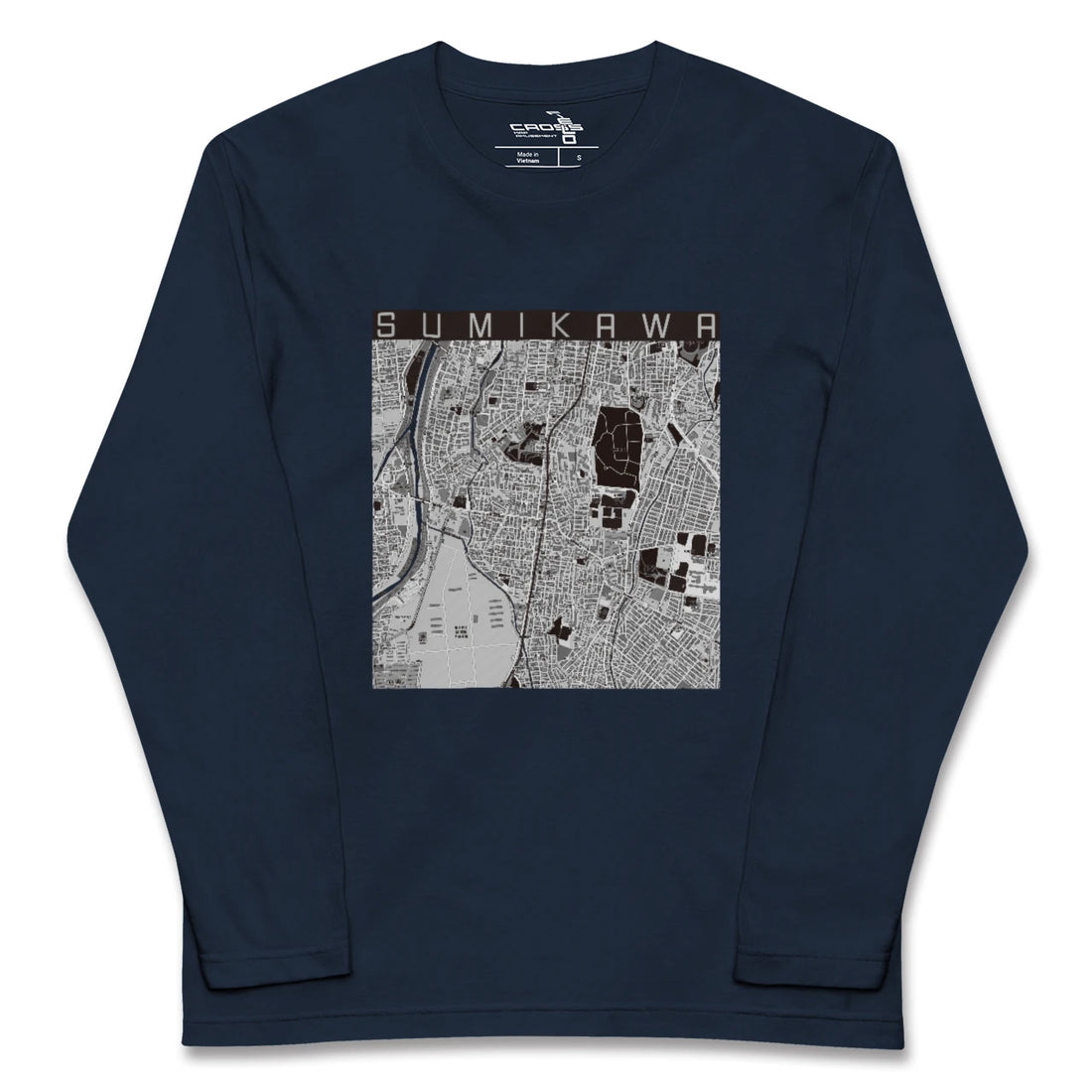 【澄川(北海道)】地図柄ロングスリーブTシャツ