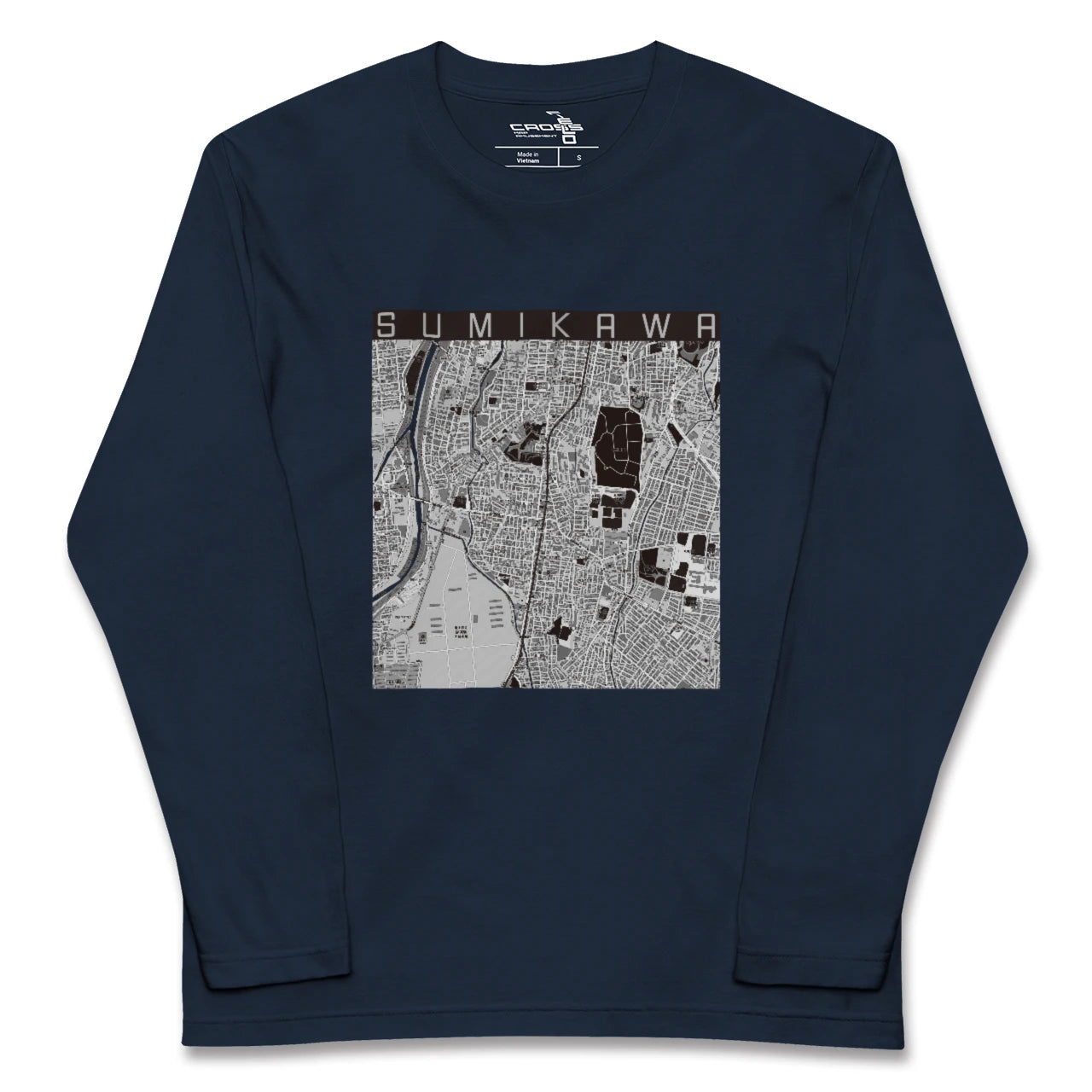 【澄川(北海道)】地図柄ロングスリーブTシャツ