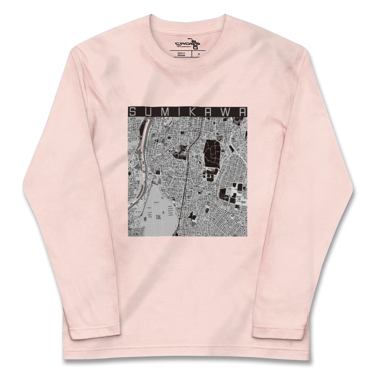 【澄川(北海道)】地図柄ロングスリーブTシャツ