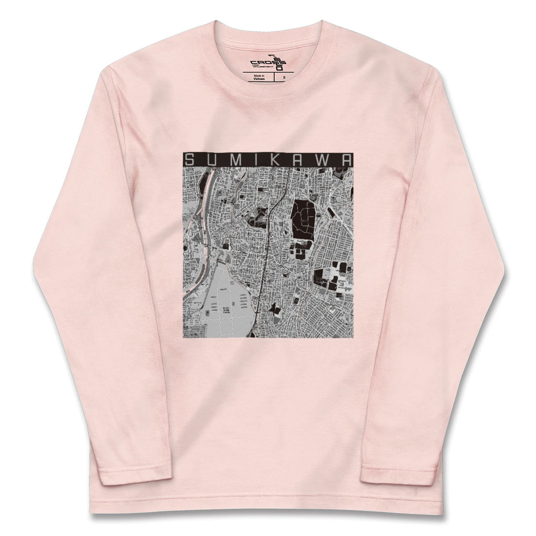 【澄川(北海道)】地図柄ロングスリーブTシャツ