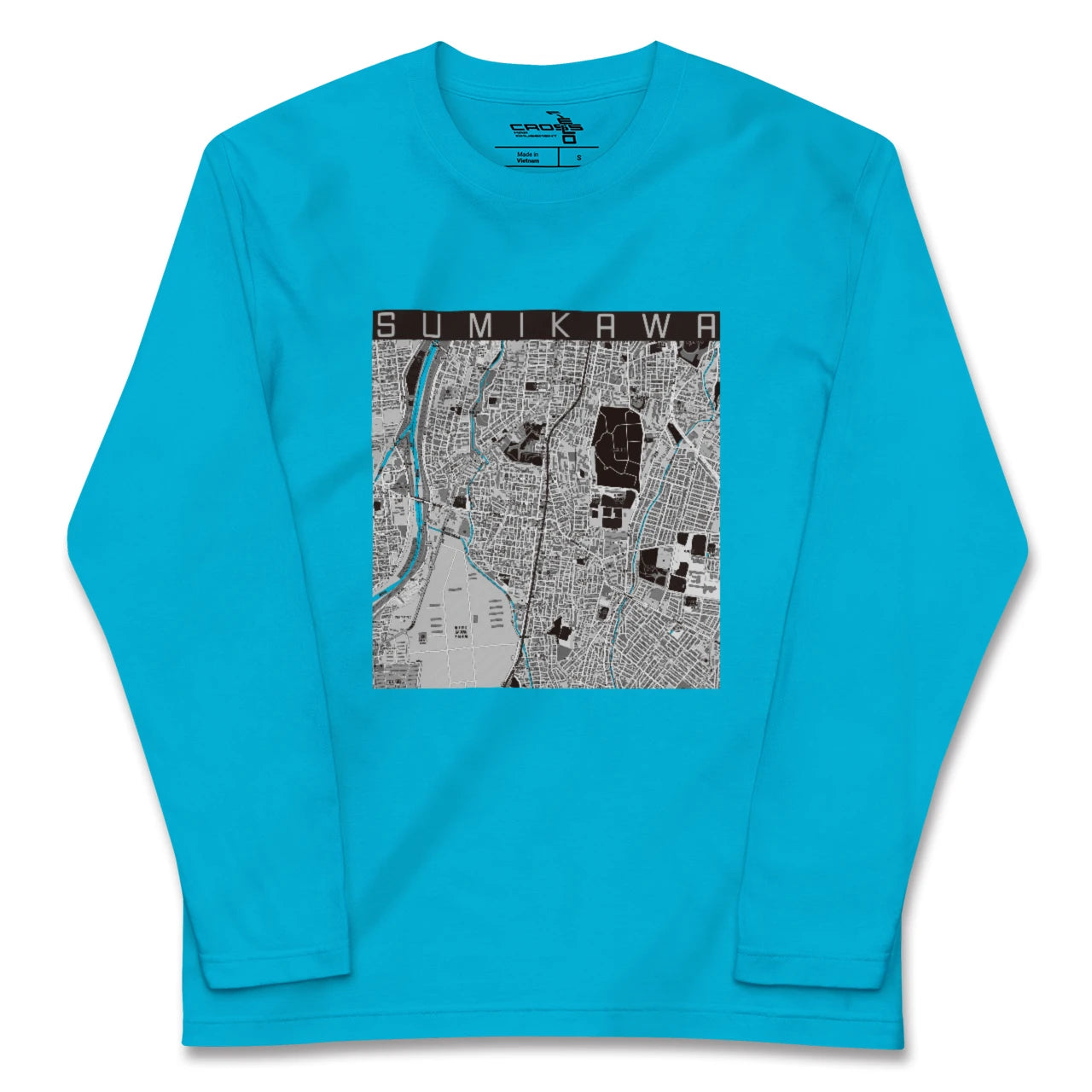 【澄川(北海道)】地図柄ロングスリーブTシャツ
