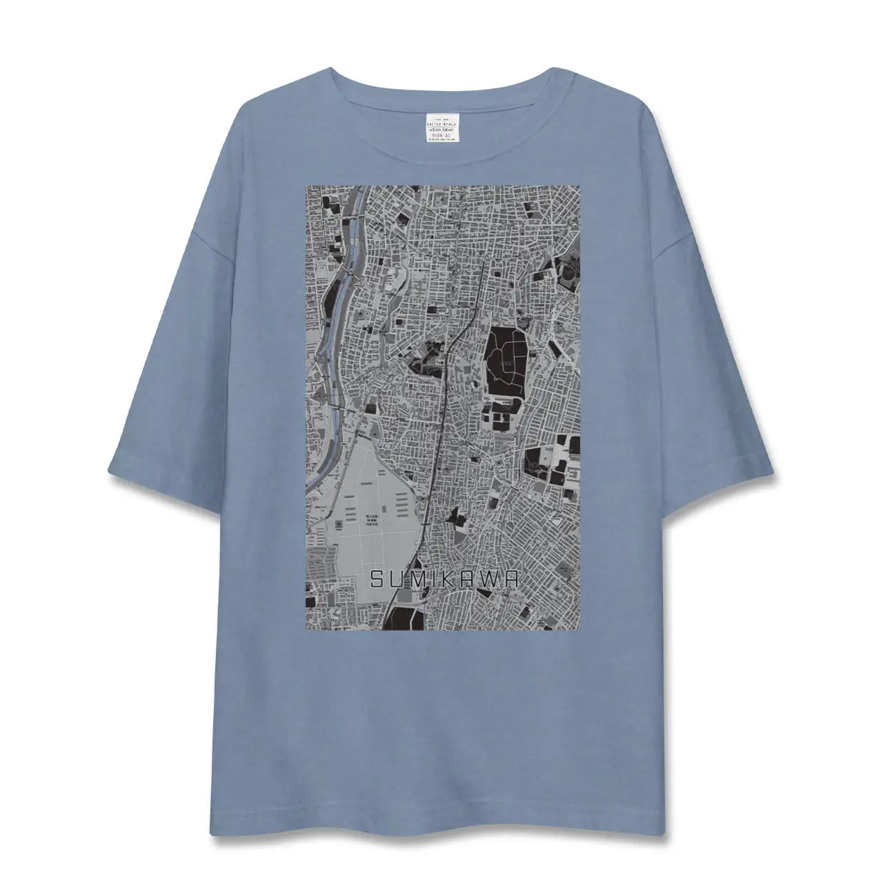【澄川(北海道)】地図柄ビッグシルエットTシャツ