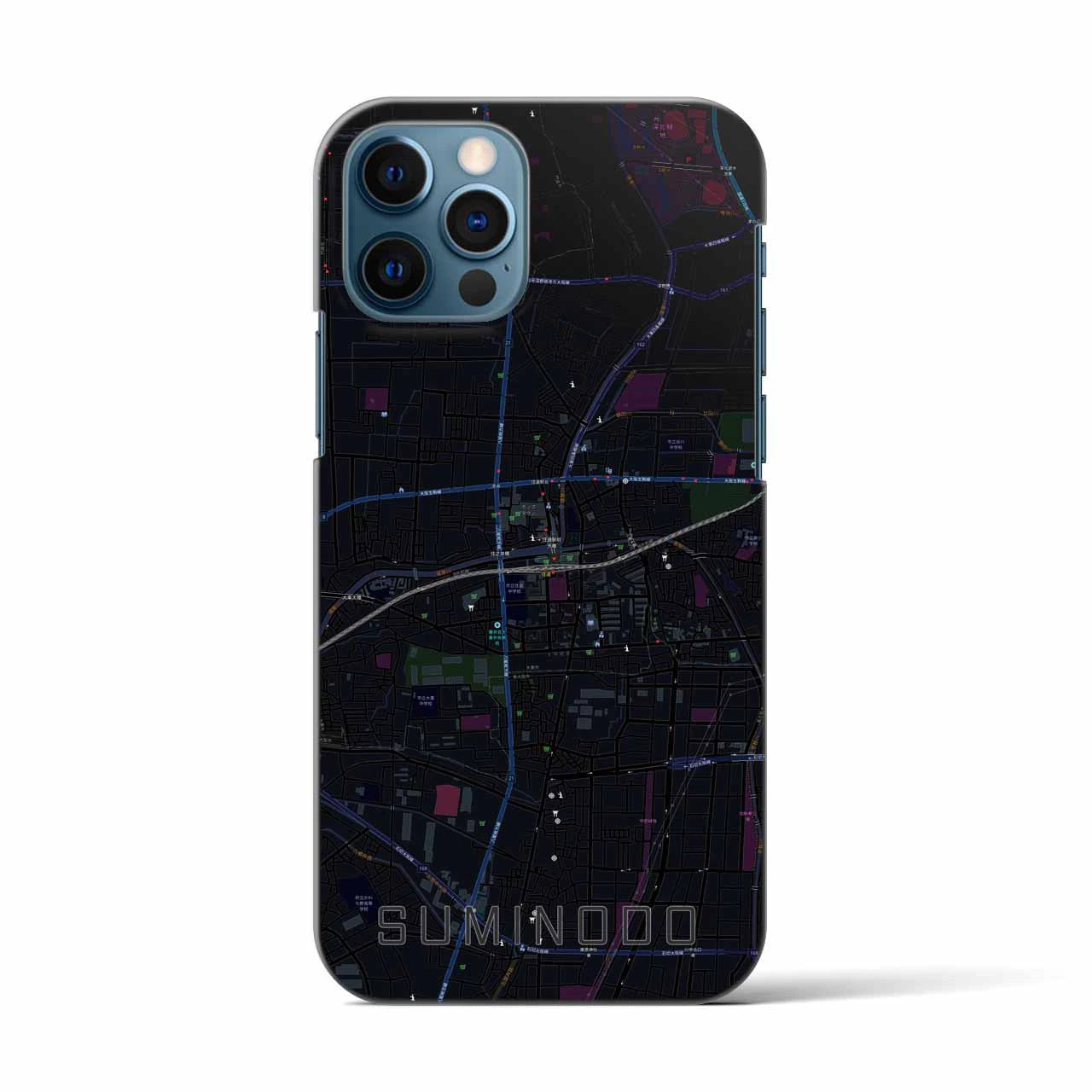 【住道(大阪府)】地図柄iPhoneケース(バックカバータイプ)