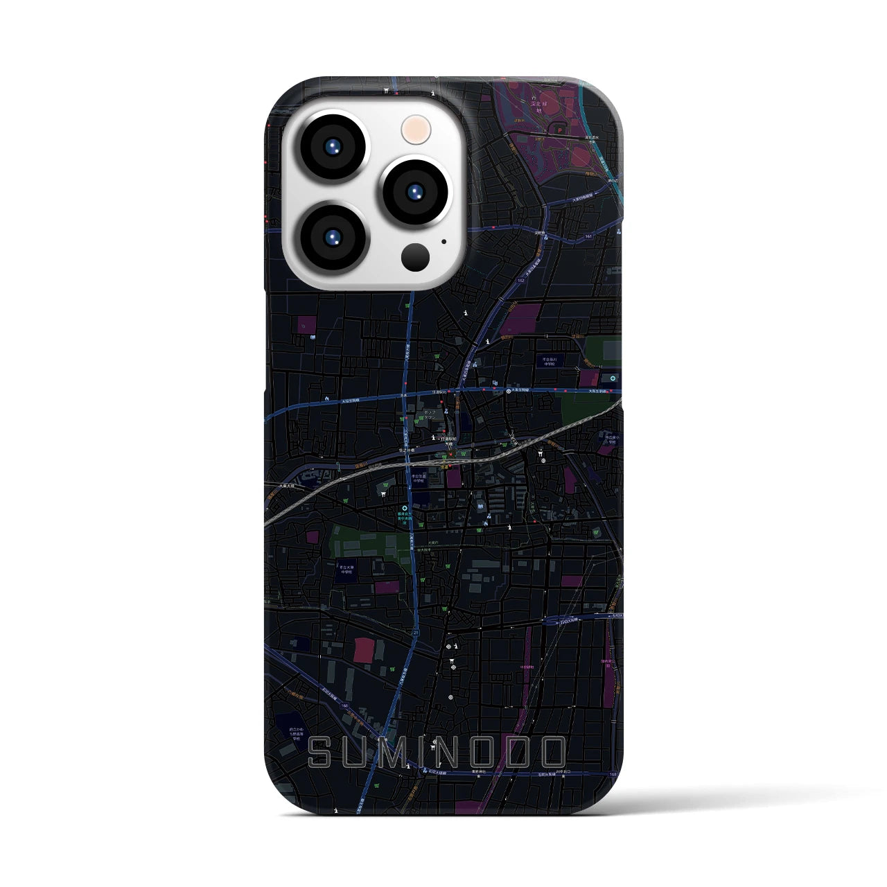 【住道(大阪府)】地図柄iPhoneケース(バックカバータイプ)