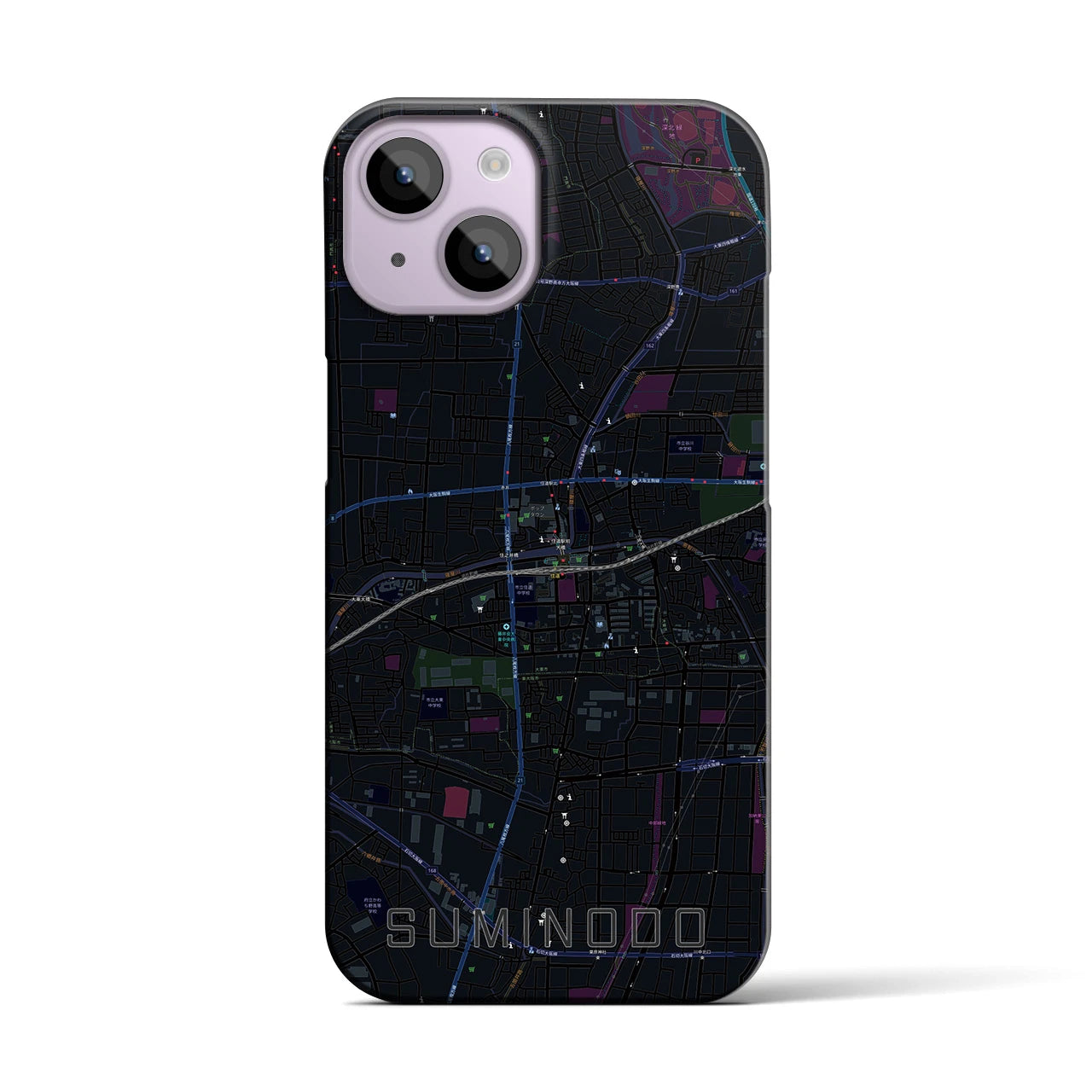 【住道(大阪府)】地図柄iPhoneケース(バックカバータイプ)