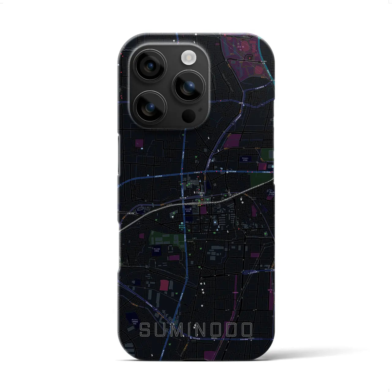 【住道(大阪府)】地図柄iPhoneケース(バックカバータイプ)