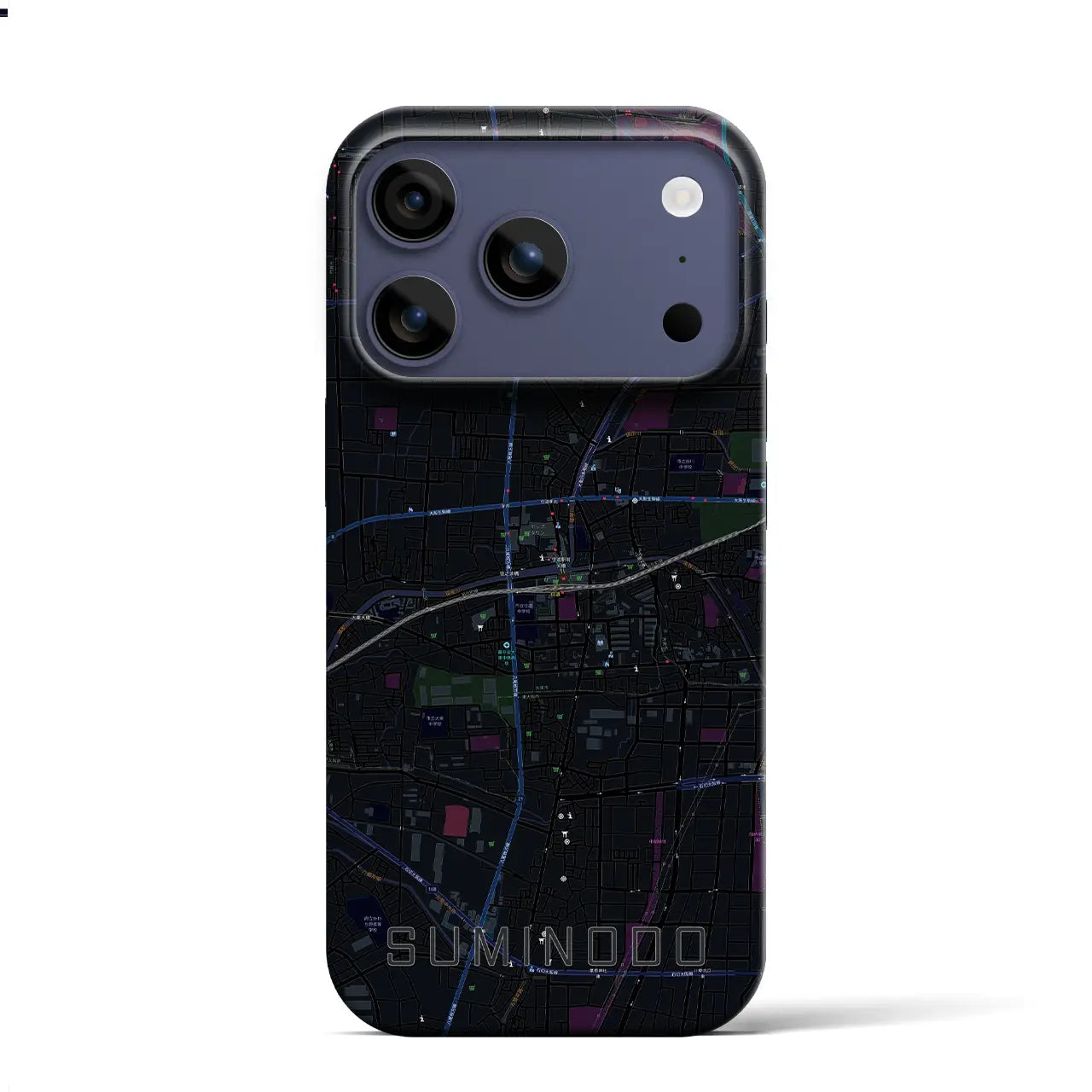 【住道(大阪府)】地図柄iPhoneケース(バックカバータイプ)