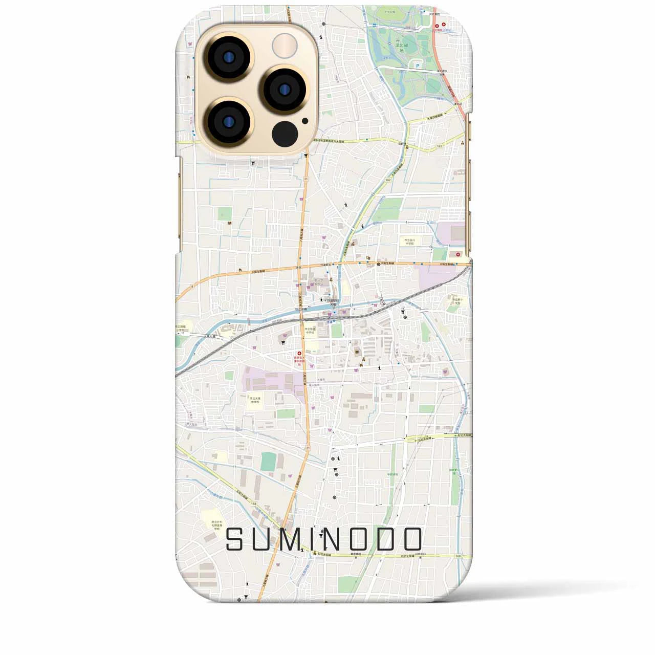 【住道(大阪府)】地図柄iPhoneケース(バックカバータイプ)