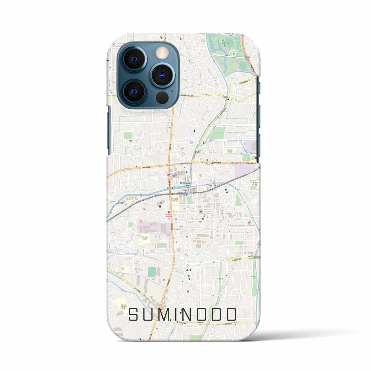 【住道(大阪府)】地図柄iPhoneケース(バックカバータイプ)