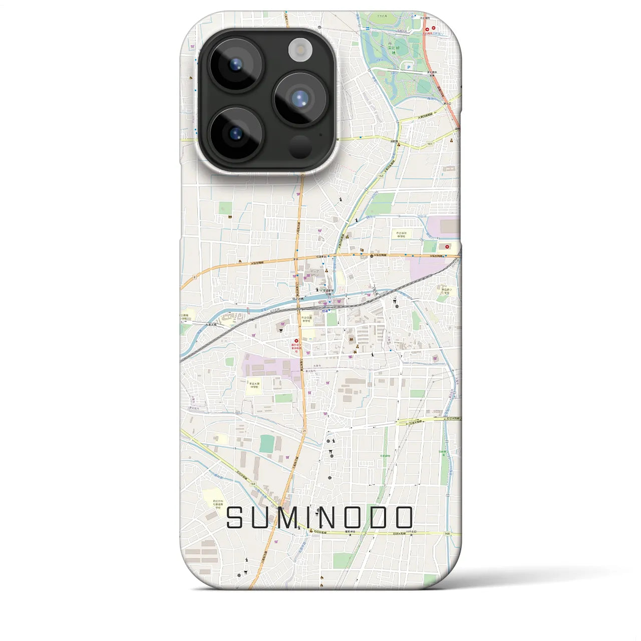 【住道(大阪府)】地図柄iPhoneケース(バックカバータイプ)