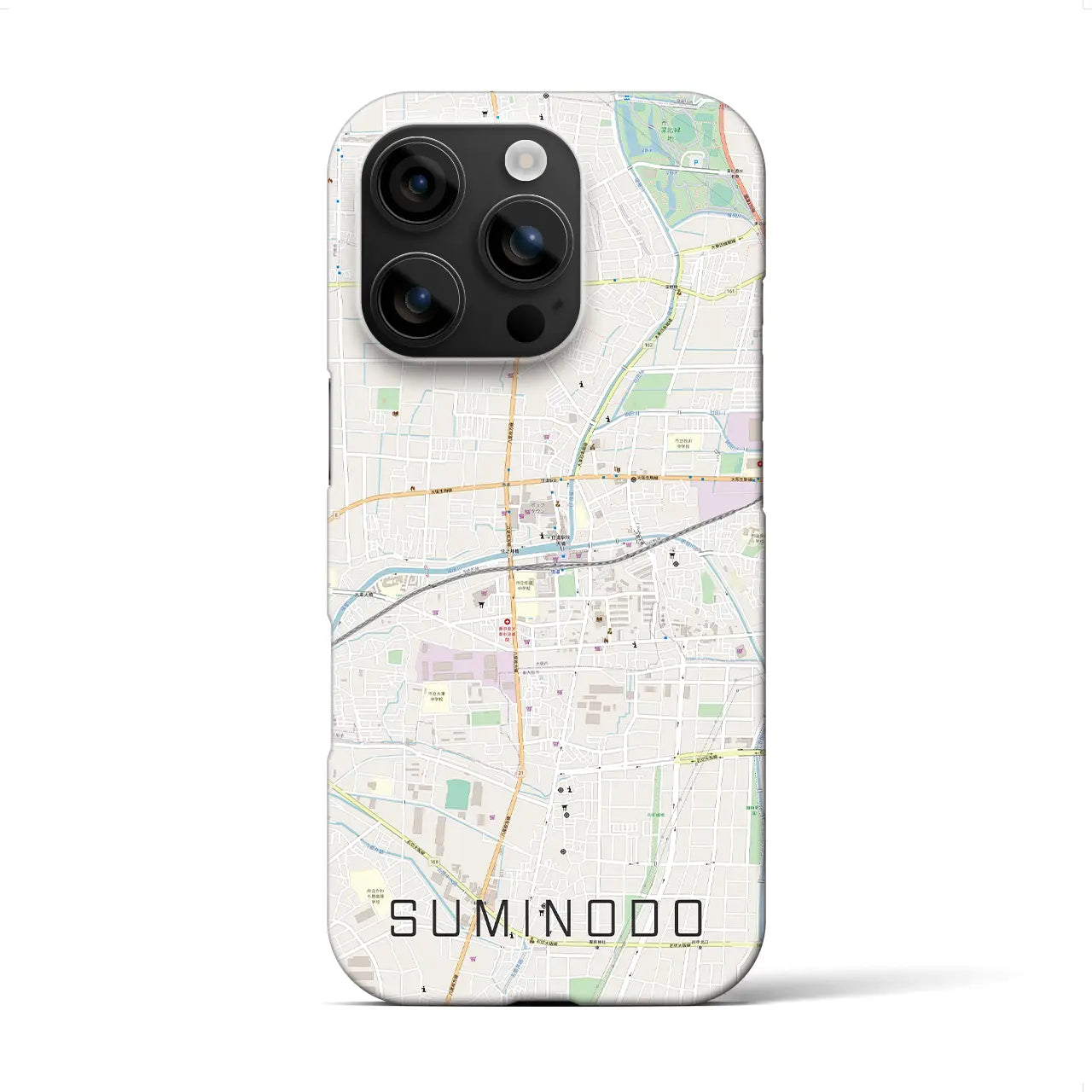 【住道(大阪府)】地図柄iPhoneケース(バックカバータイプ)