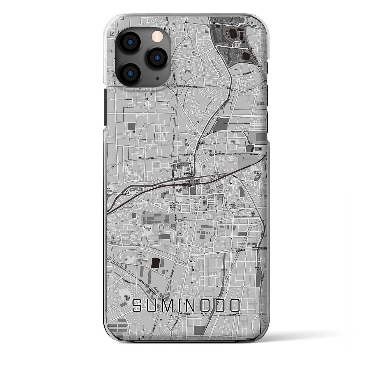 【住道(大阪府)】地図柄iPhoneケース(クリアタイプ)