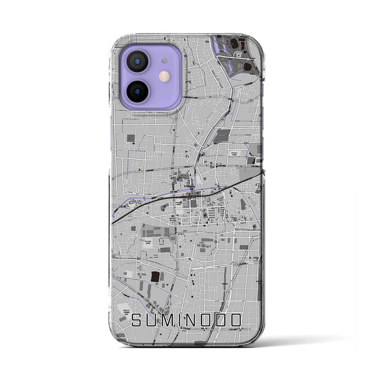 【住道(大阪府)】地図柄iPhoneケース(クリアタイプ)