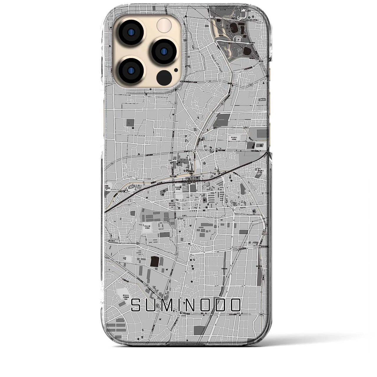 【住道(大阪府)】地図柄iPhoneケース(クリアタイプ)