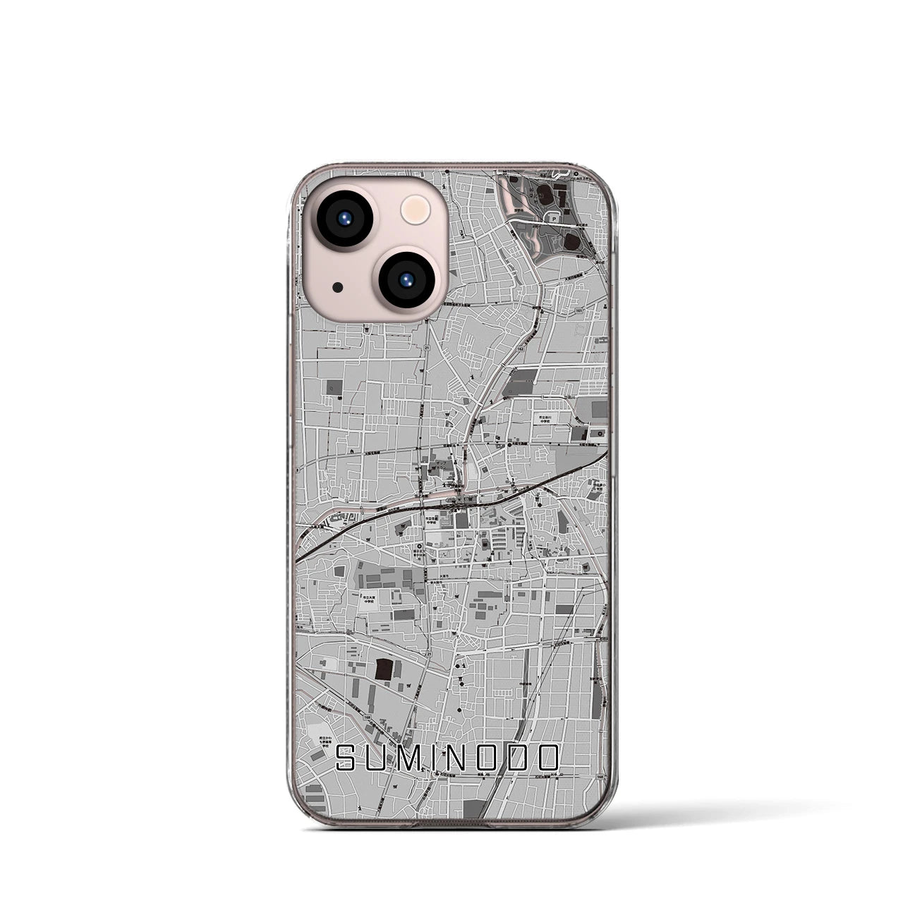 【住道(大阪府)】地図柄iPhoneケース(クリアタイプ)