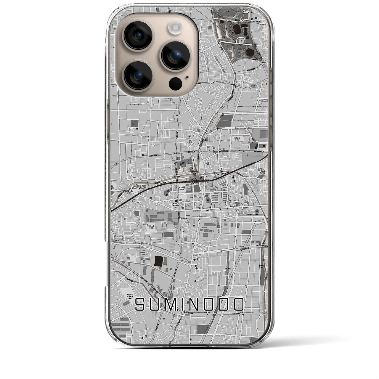 【住道(大阪府)】地図柄iPhoneケース(クリアタイプ)