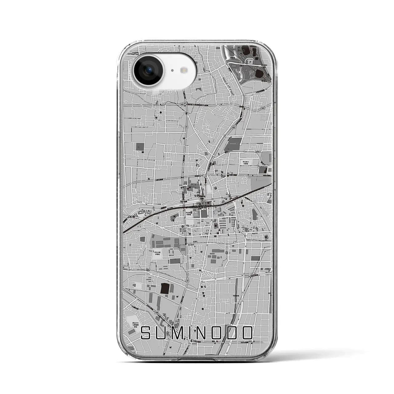 【住道(大阪府)】地図柄iPhoneケース(クリアタイプ)