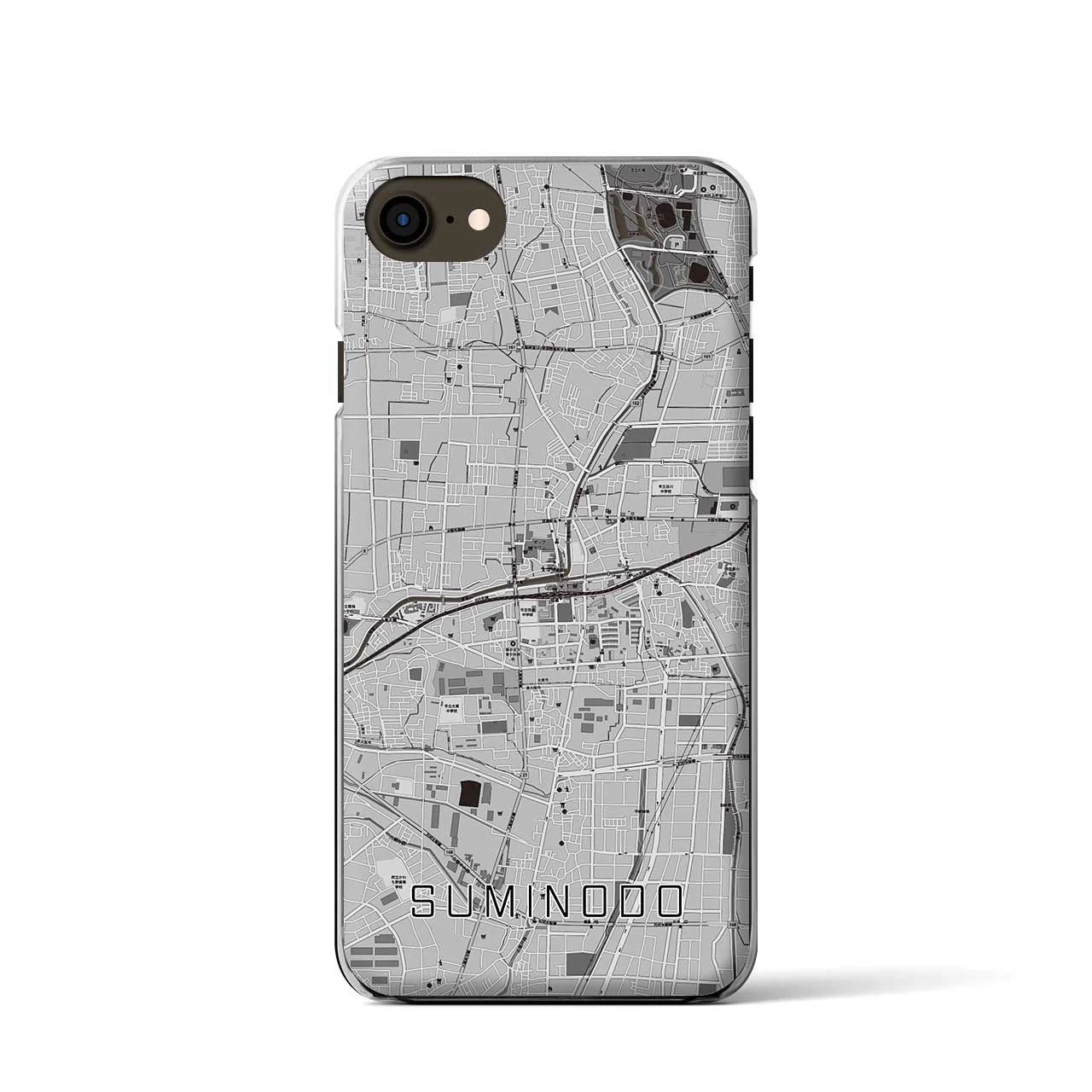 【住道(大阪府)】地図柄iPhoneケース(クリアタイプ)