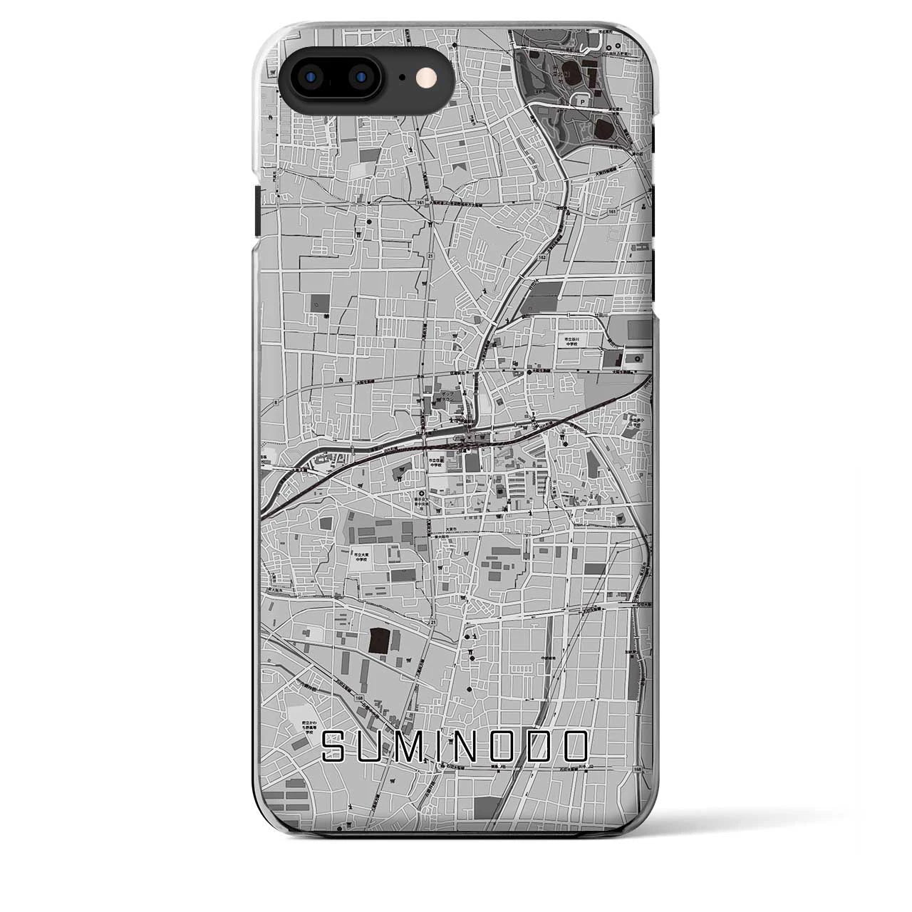 【住道(大阪府)】地図柄iPhoneケース(クリアタイプ)