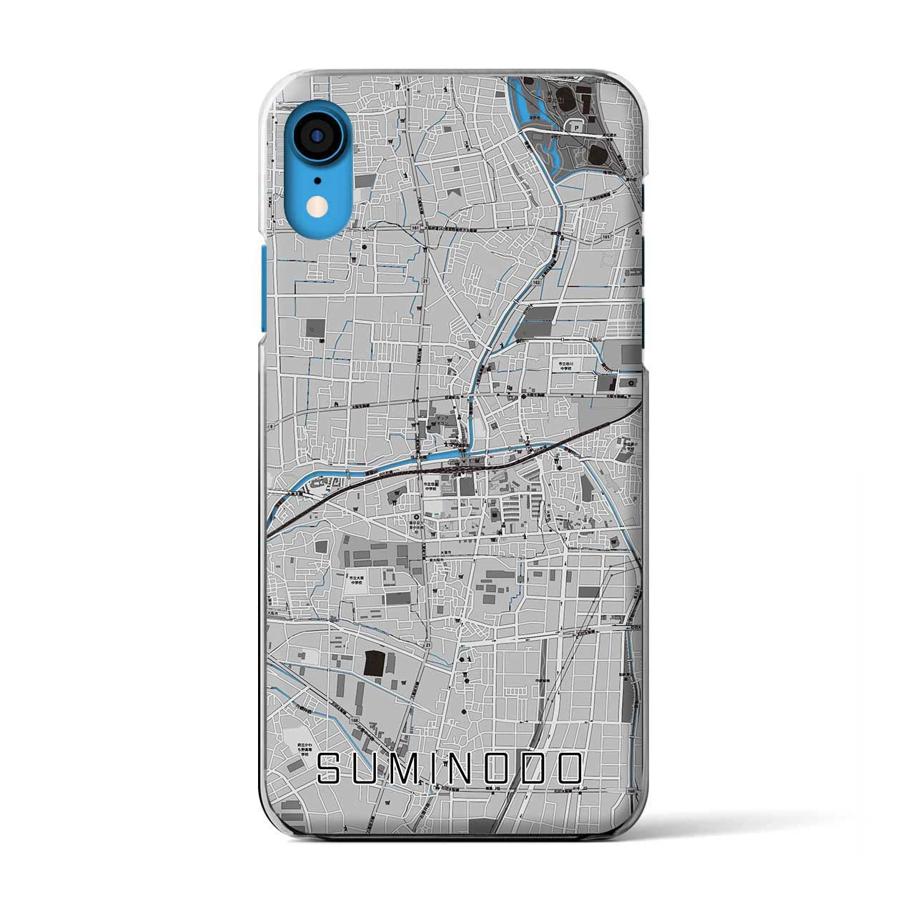 【住道(大阪府)】地図柄iPhoneケース(クリアタイプ)