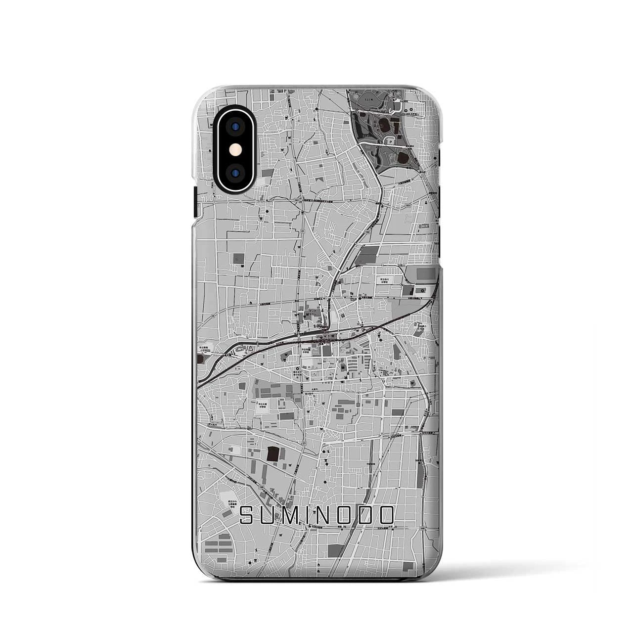 【住道(大阪府)】地図柄iPhoneケース(クリアタイプ)