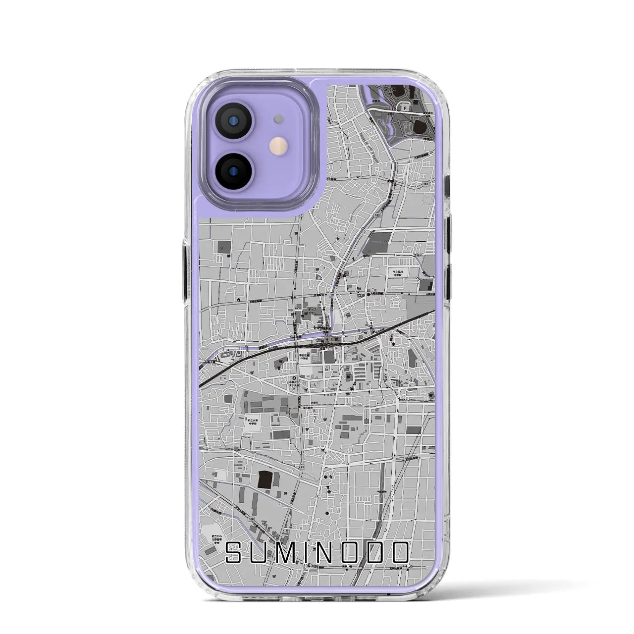 【住道(大阪府)】地図柄iPhoneケース(MagSafeタイプ)