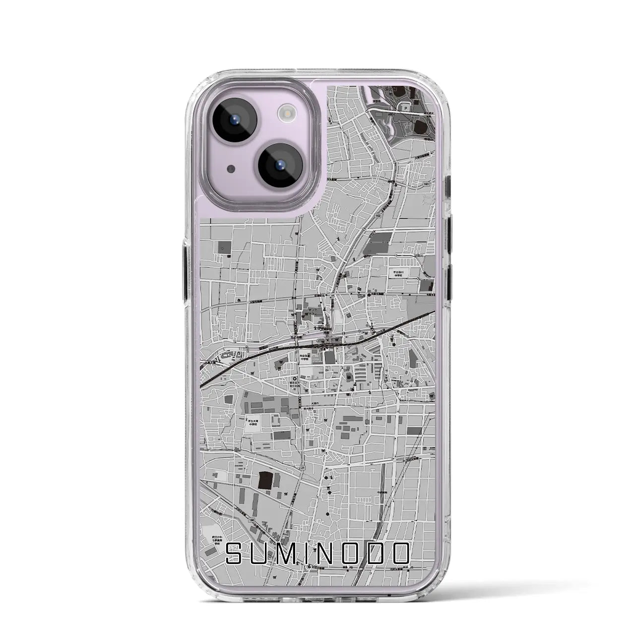 【住道(大阪府)】地図柄iPhoneケース(MagSafeタイプ)