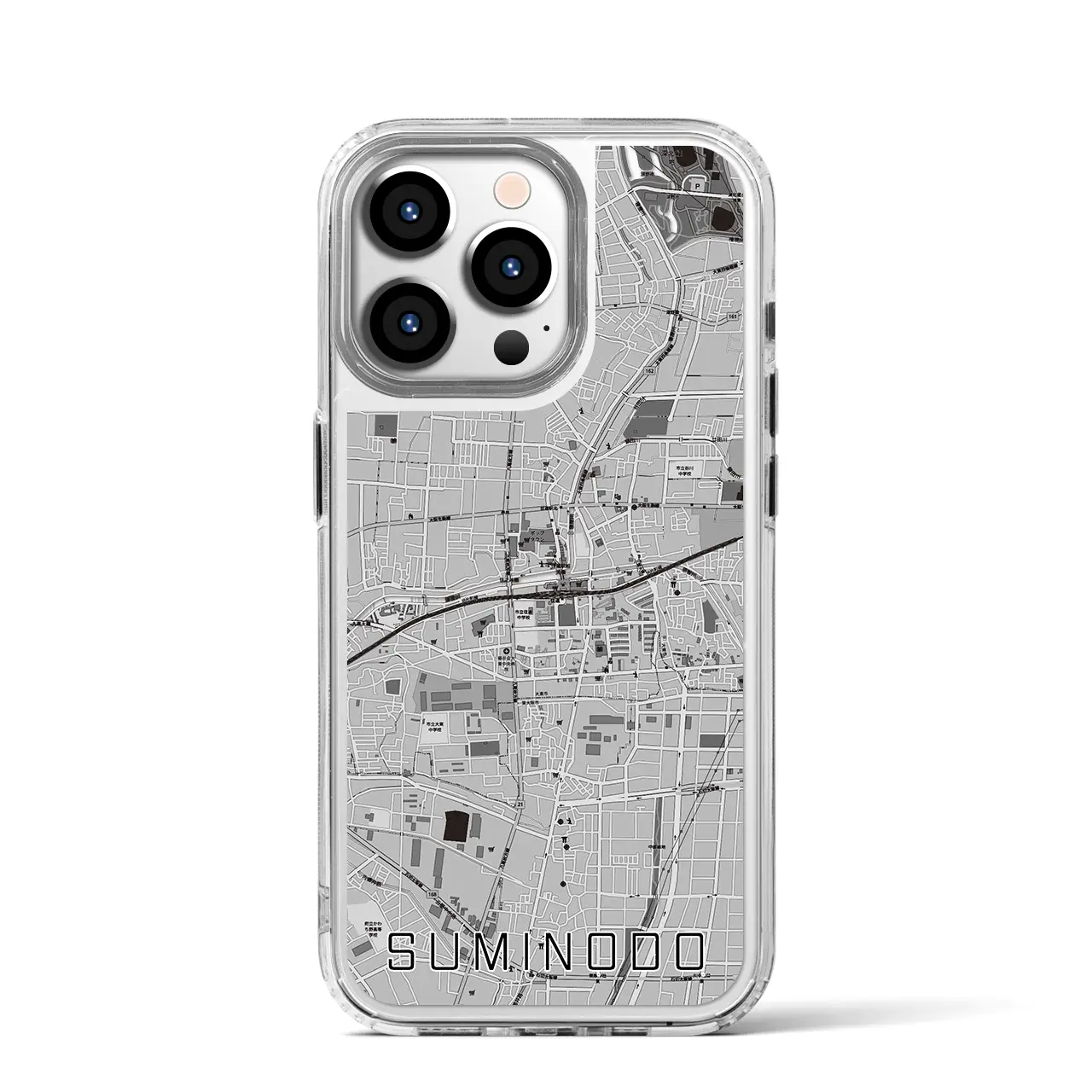 【住道(大阪府)】地図柄iPhoneケース(MagSafeタイプ)
