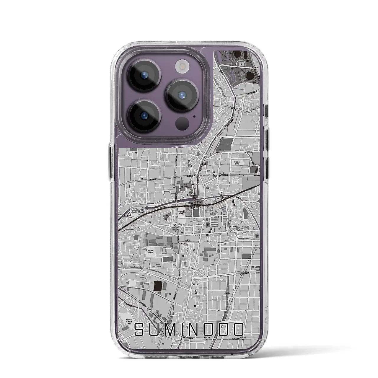 【住道(大阪府)】地図柄iPhoneケース(MagSafeタイプ)