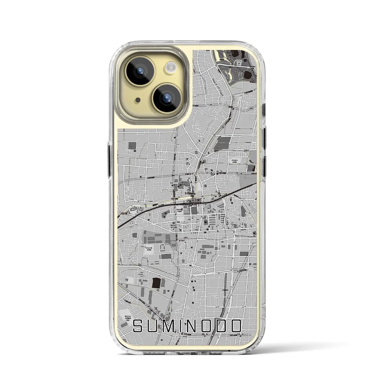 【住道(大阪府)】地図柄iPhoneケース(MagSafeタイプ)