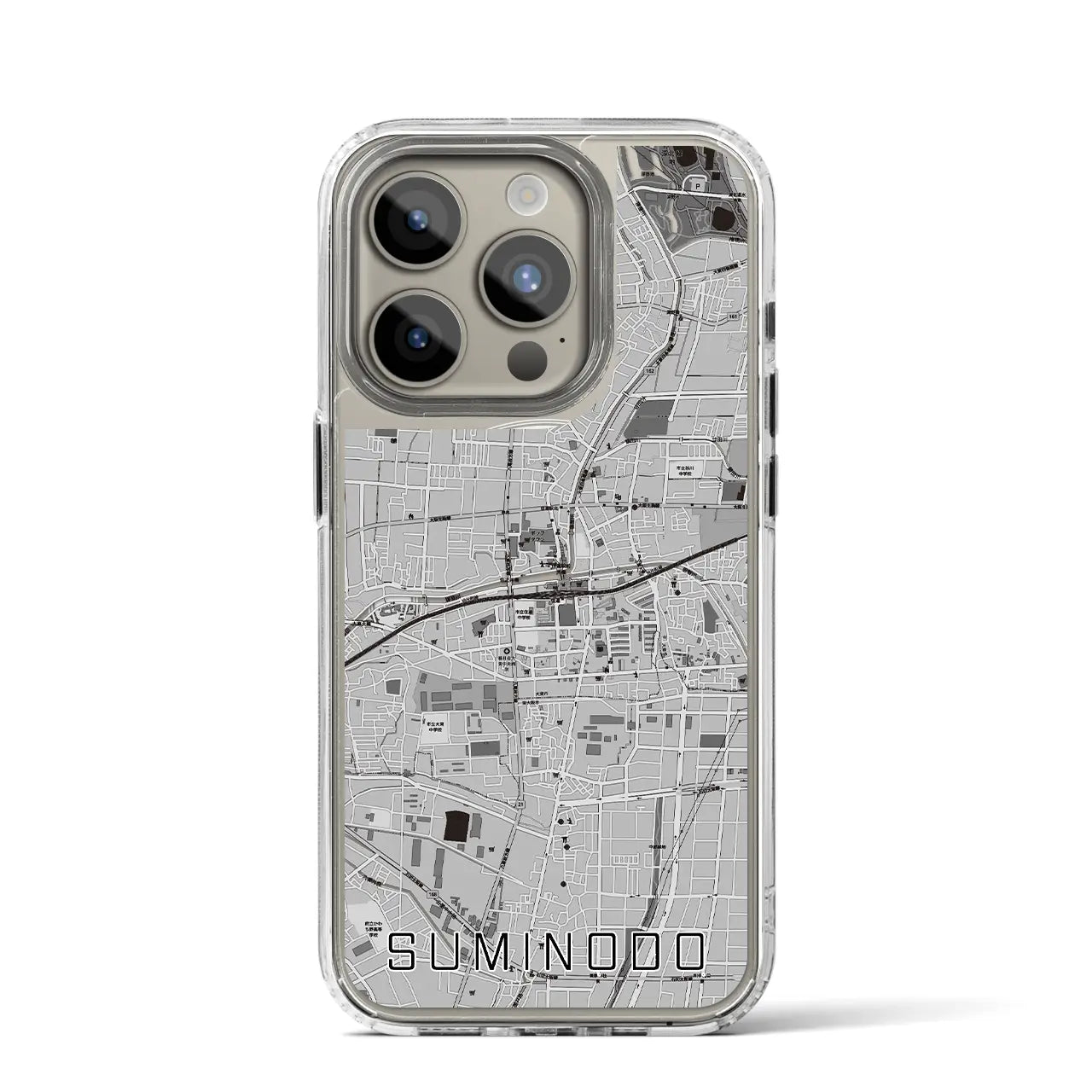 【住道(大阪府)】地図柄iPhoneケース(MagSafeタイプ)