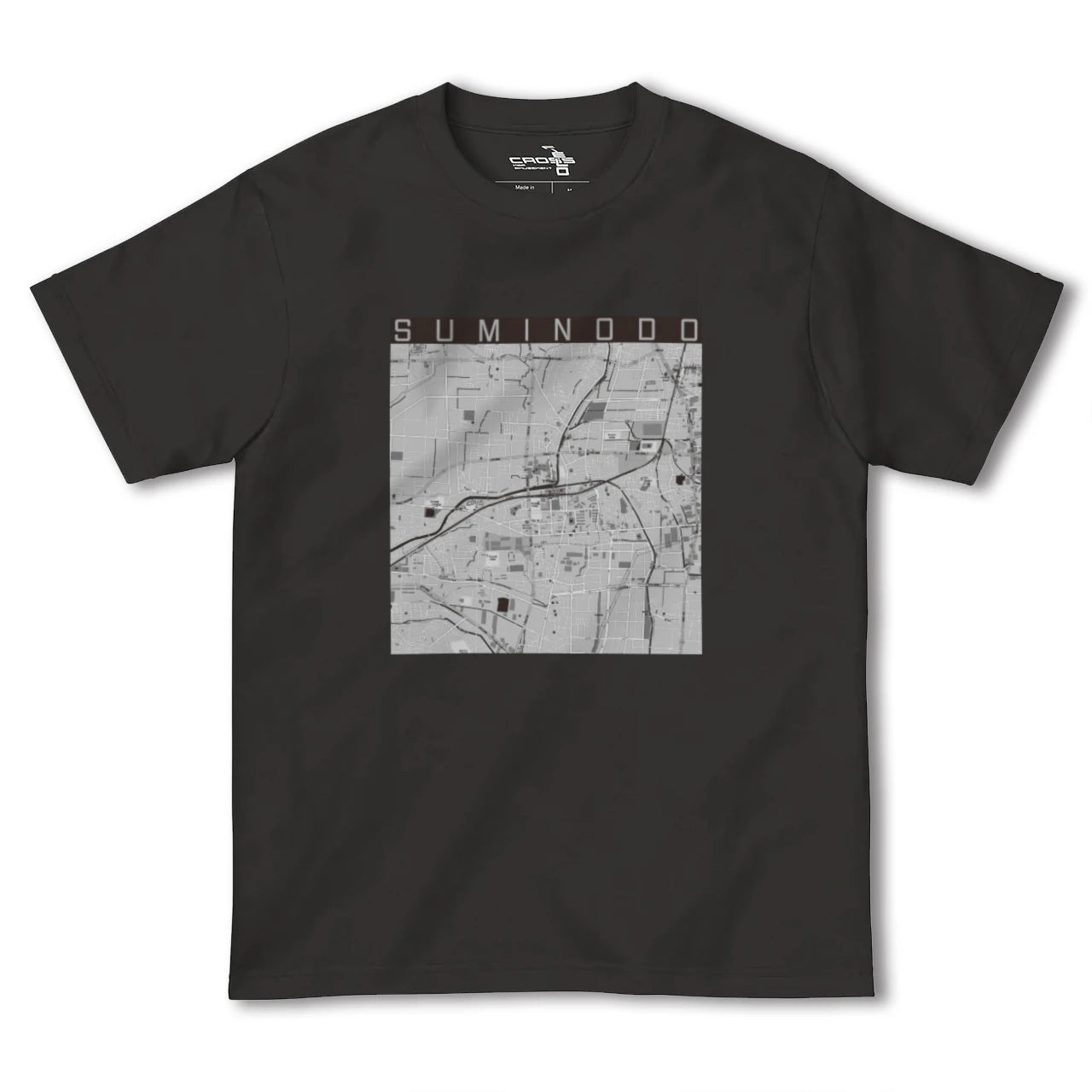 【住道(大阪府)】地図柄ヘビーウェイトTシャツ
