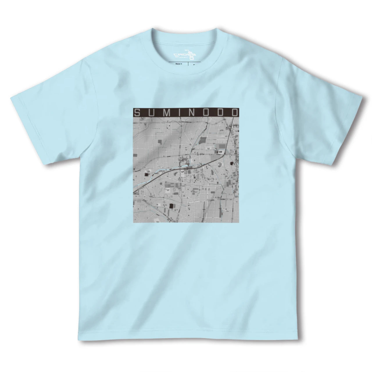 【住道(大阪府)】地図柄ヘビーウェイトTシャツ
