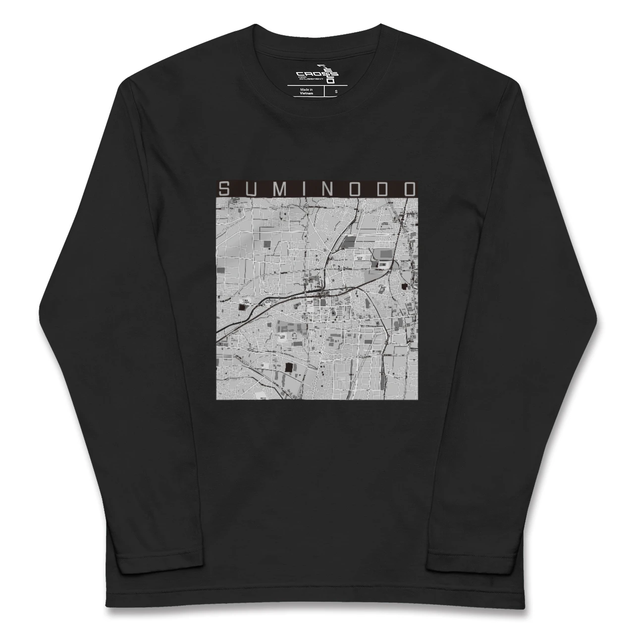 【住道(大阪府)】地図柄ロングスリーブTシャツ