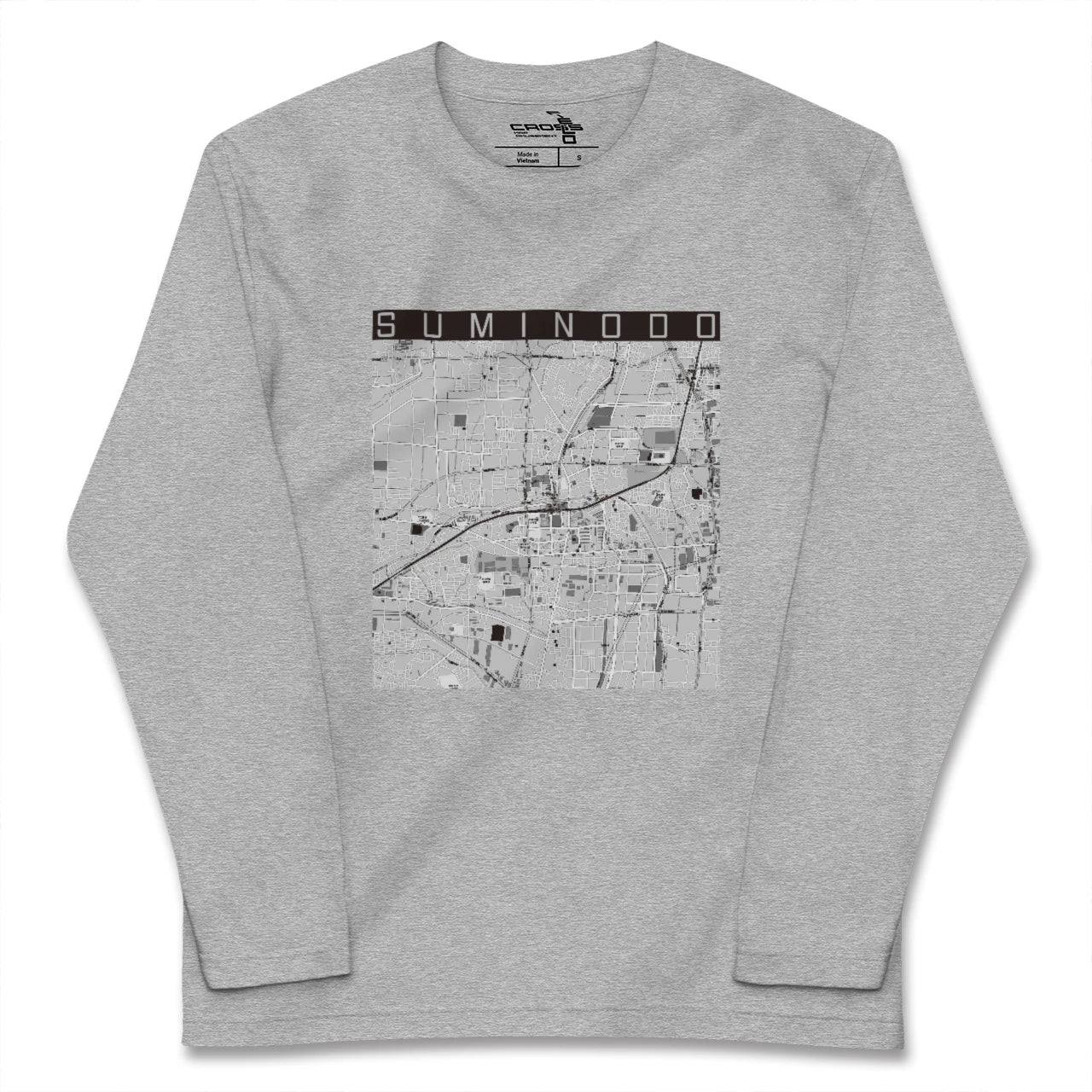 【住道(大阪府)】地図柄ロングスリーブTシャツ