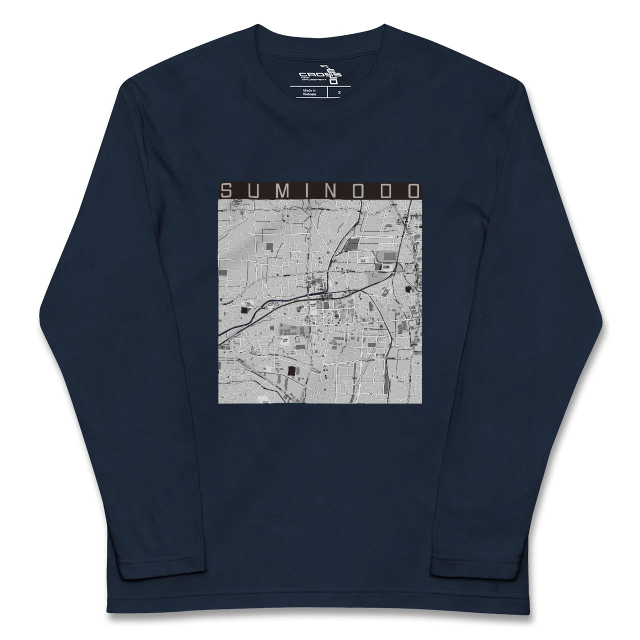 【住道(大阪府)】地図柄ロングスリーブTシャツ