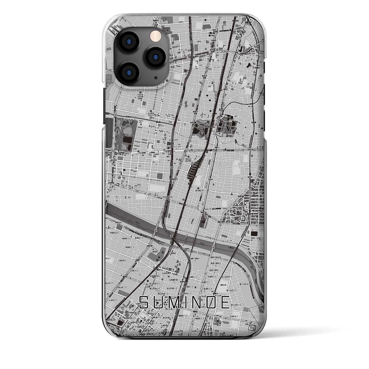 【住之江(大阪府)】地図柄iPhoneケース(クリアタイプ)