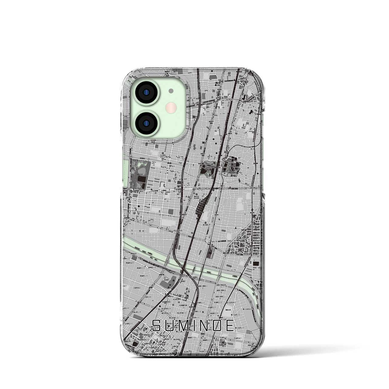 【住之江(大阪府)】地図柄iPhoneケース(クリアタイプ)