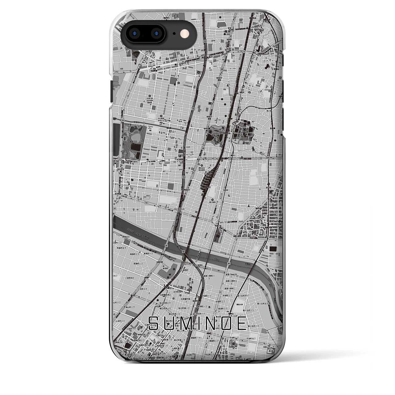 【住之江(大阪府)】地図柄iPhoneケース(クリアタイプ)