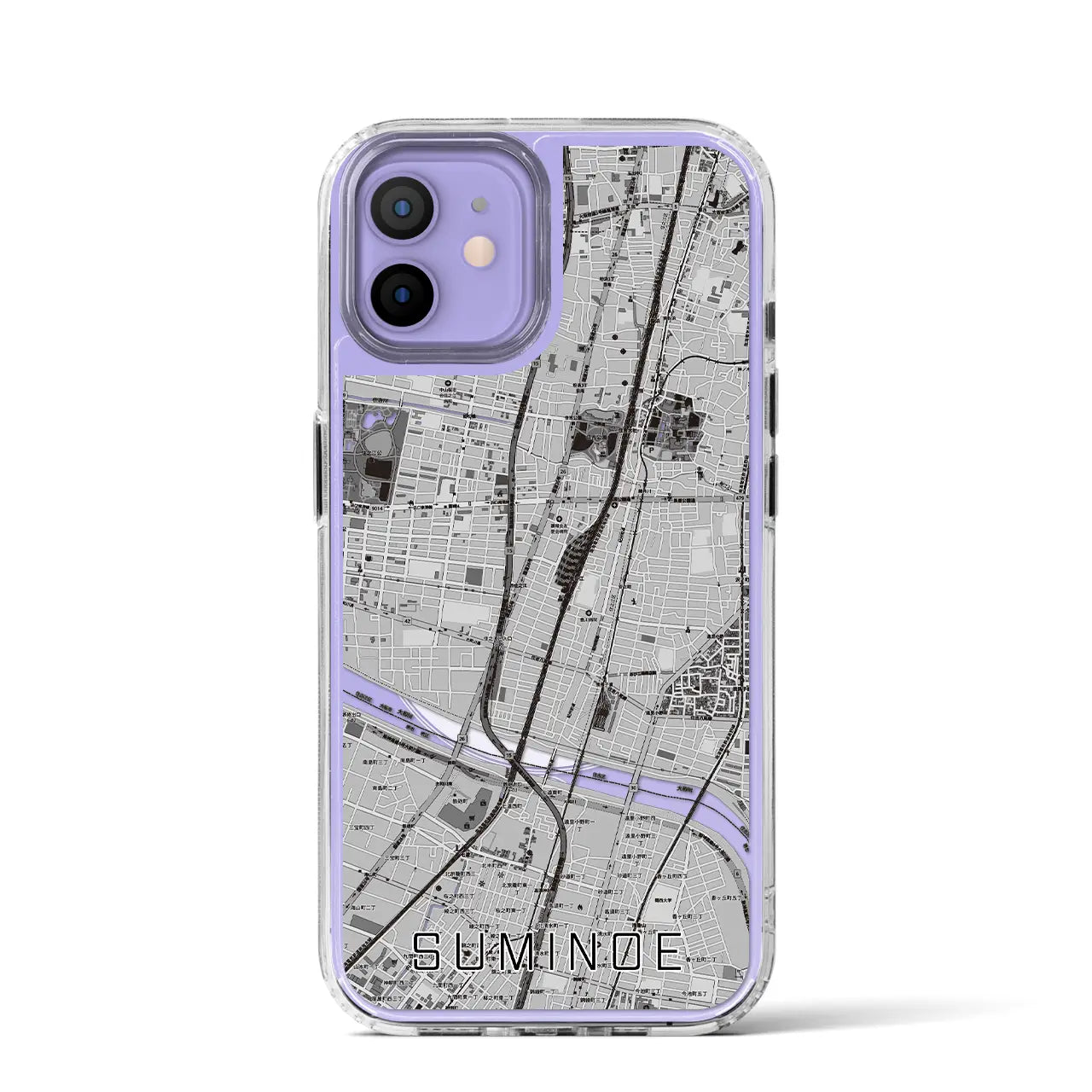 【住之江(大阪府)】地図柄iPhoneケース(MagSafeタイプ)