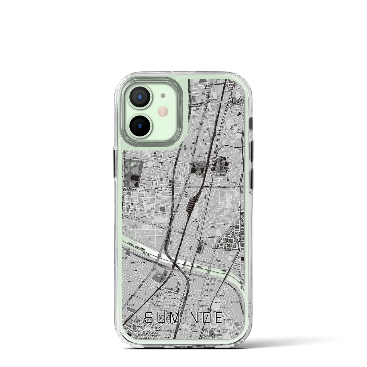 【住之江(大阪府)】地図柄iPhoneケース(MagSafeタイプ)