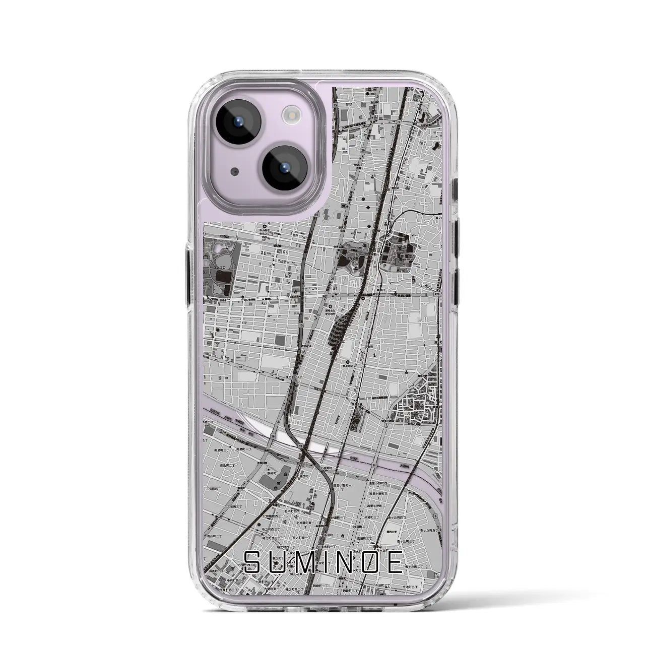 【住之江(大阪府)】地図柄iPhoneケース(MagSafeタイプ)