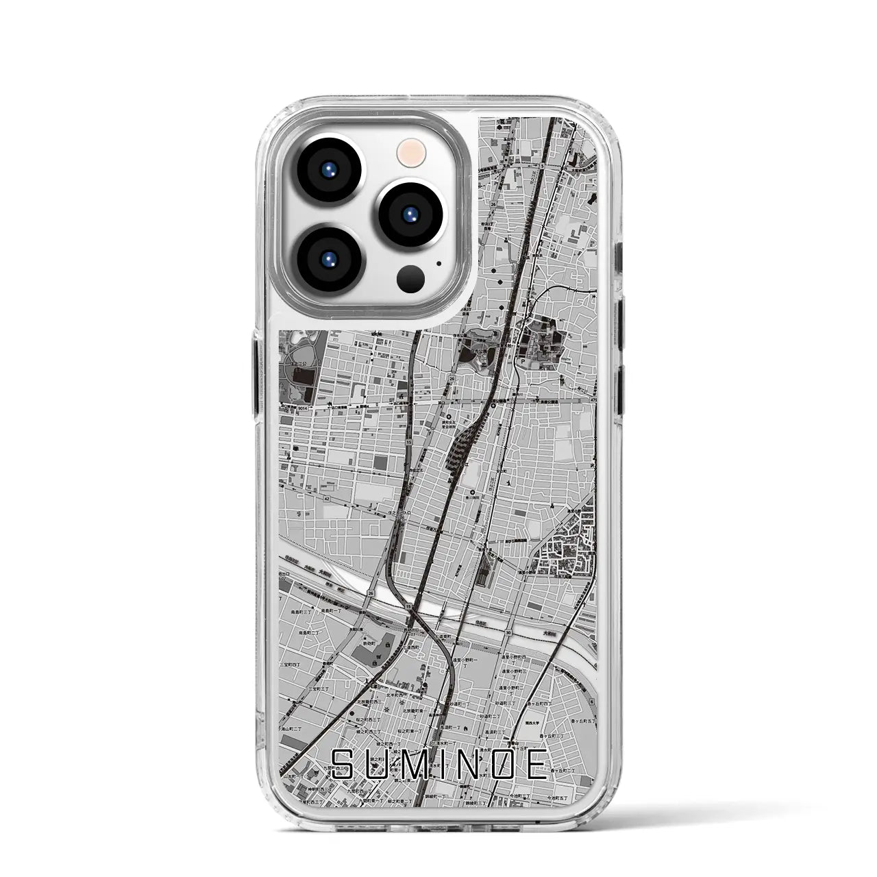 【住之江(大阪府)】地図柄iPhoneケース(MagSafeタイプ)