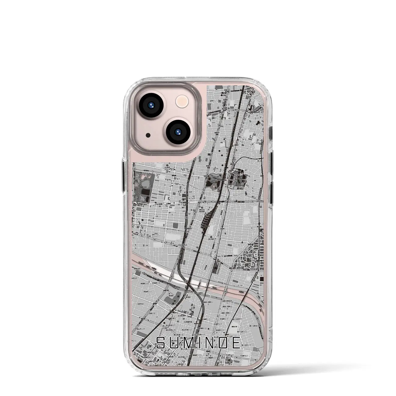 【住之江(大阪府)】地図柄iPhoneケース(MagSafeタイプ)