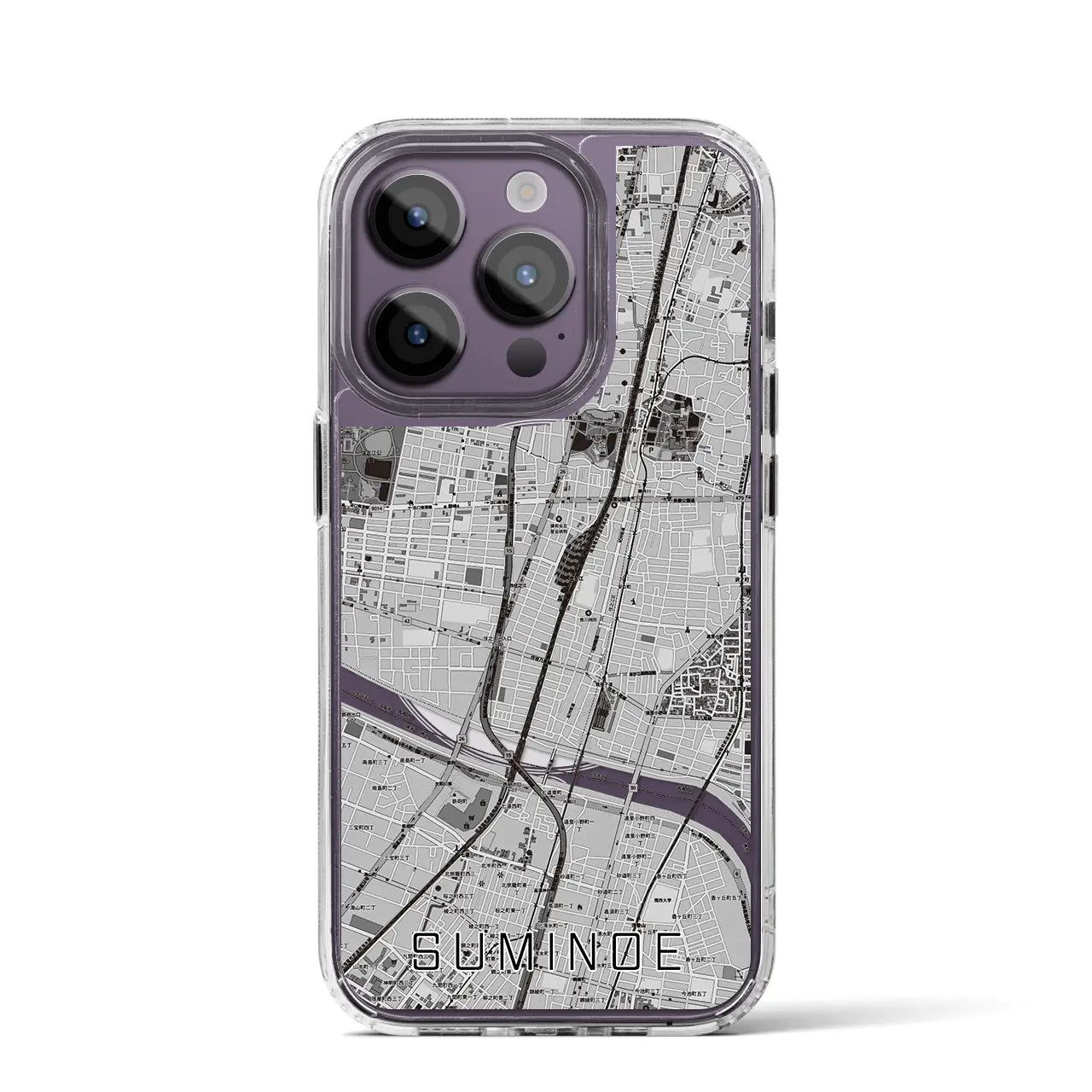 【住之江(大阪府)】地図柄iPhoneケース(MagSafeタイプ)