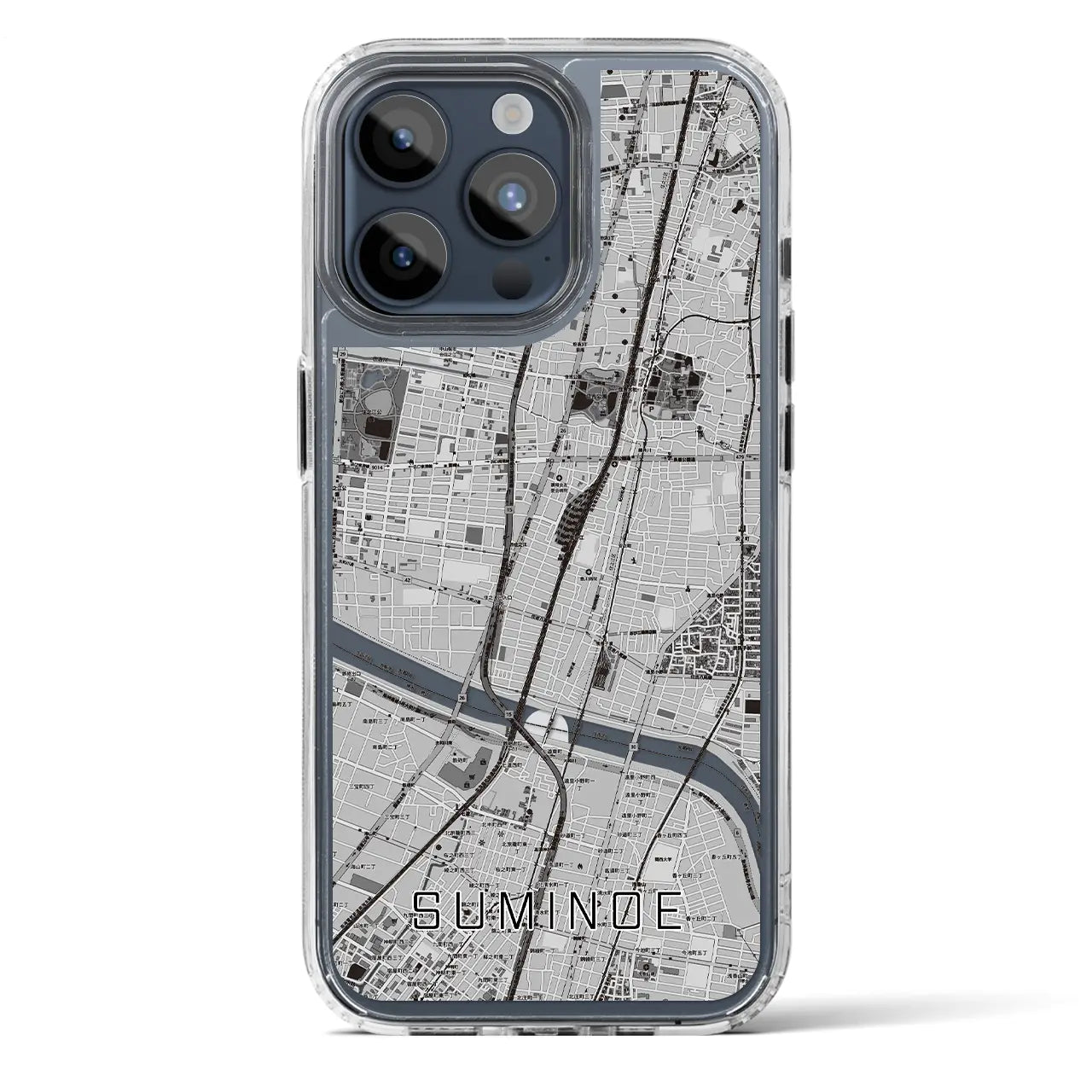 【住之江(大阪府)】地図柄iPhoneケース(MagSafeタイプ)