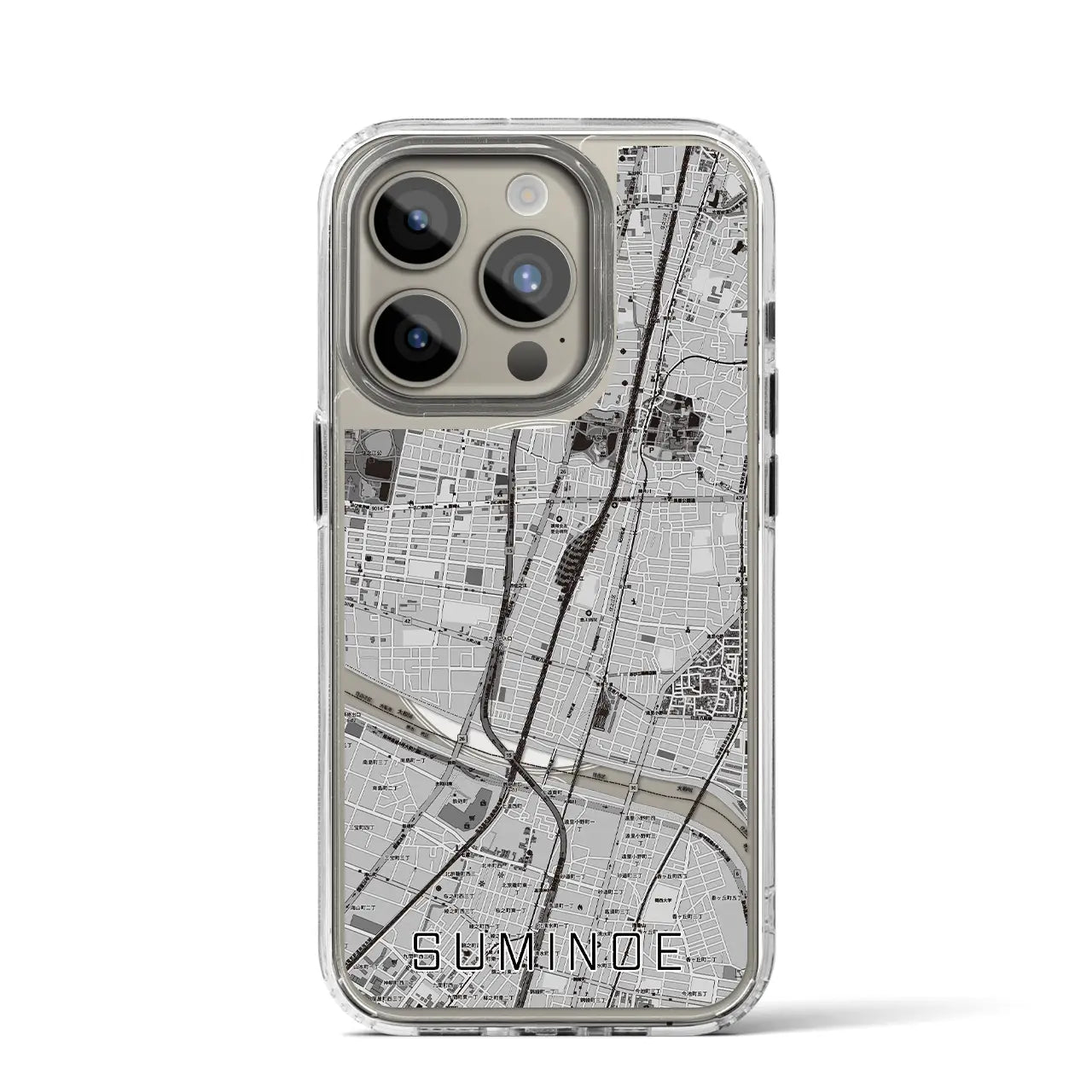 【住之江(大阪府)】地図柄iPhoneケース(MagSafeタイプ)