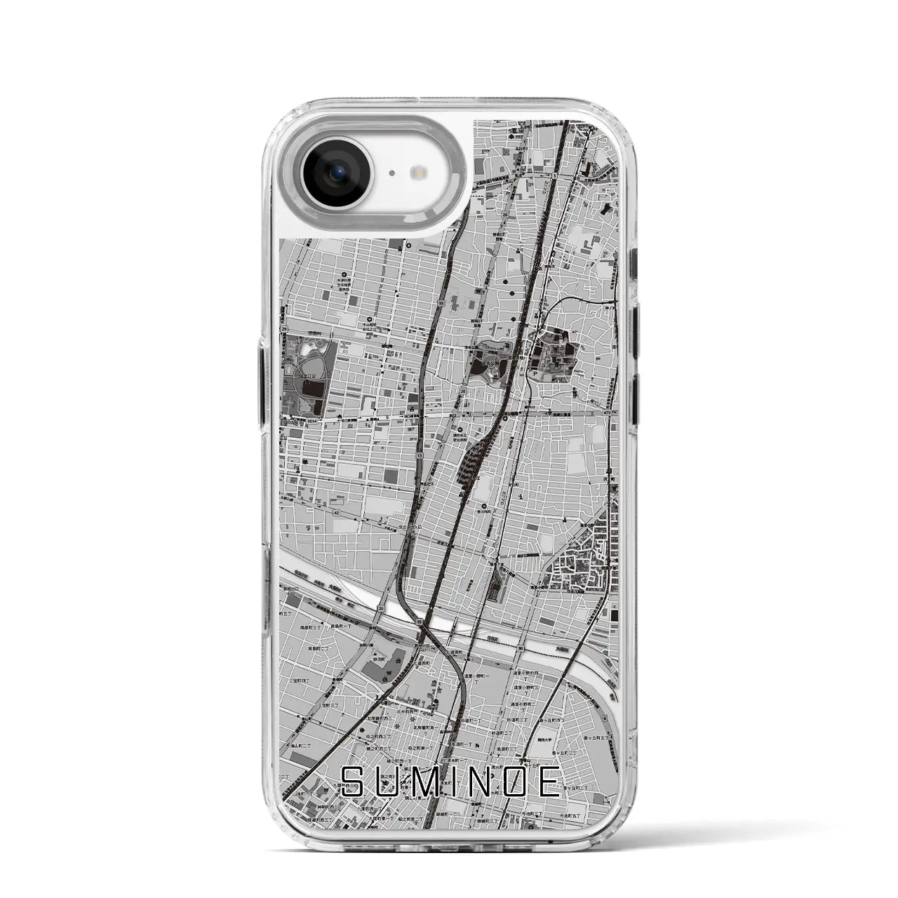 【住之江(大阪府)】地図柄iPhoneケース(MagSafeタイプ)