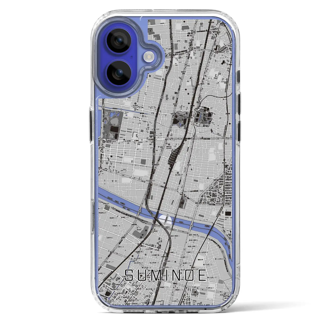【住之江(大阪府)】地図柄iPhoneケース(MagSafeタイプ)